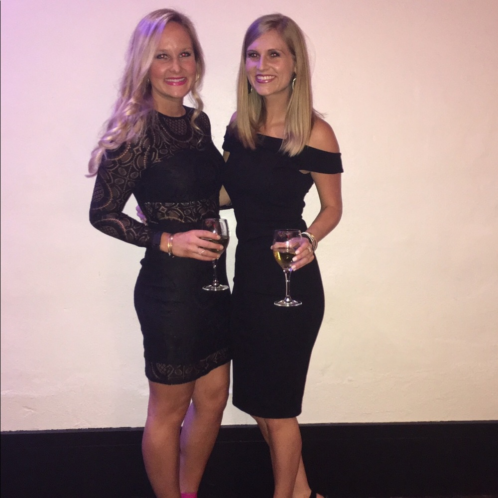 Black lace dress